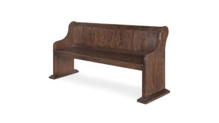 Magnussen St. Claire Dining Bench in Rustic Pine | Rental