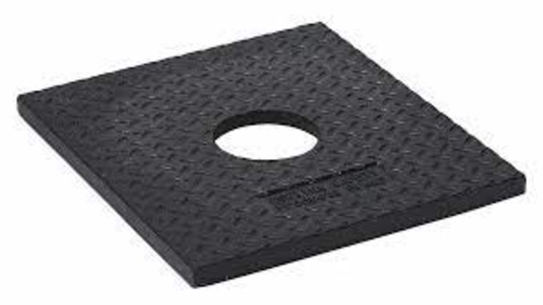 10 lb Black Square Rubber Delineator Post Base | Rental