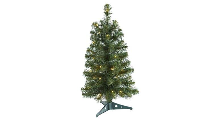 2’ Green Artificial Christmas Tree with 35 LED Lights and 72 Bendable Braches | Rental