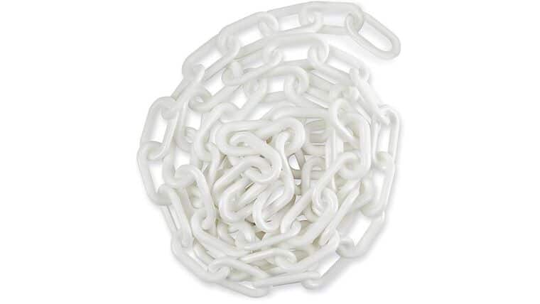 15′ White Plastic Stanchion Chain | Rental