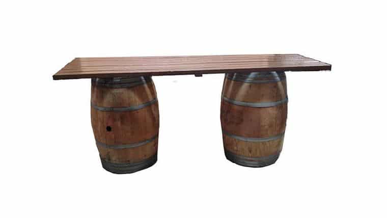 9’ Double Wine Barrel And Plank Bar Kit | Rental