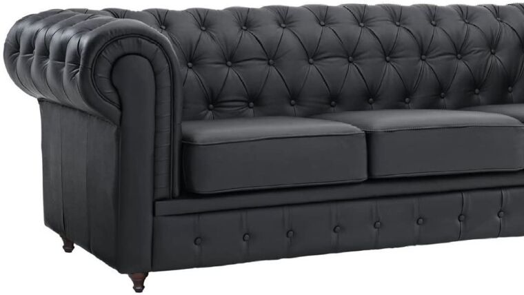 Chesterfield Sofa Three Seater – Black | Rental Chesterfield Sofa Three Seater – Black | Rental