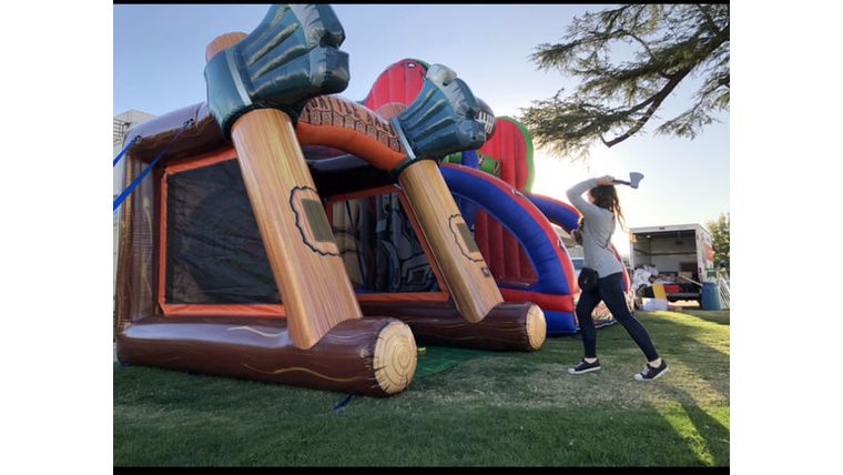 Battle Axes Inflatable Axe Throw (1 Unit) | Rental