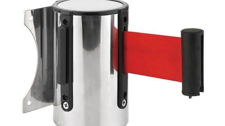 Part – Polished Chrome Finish Retractable Red Belt Top Only Rental | Rental