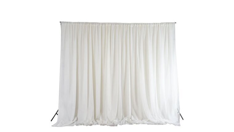 Drapery – Package – Double Layered Ivory Curtain 8ft x 8ft | Rental Drapery – Package – Double Layered Ivory Curtain 8ft x 8ft | Rental