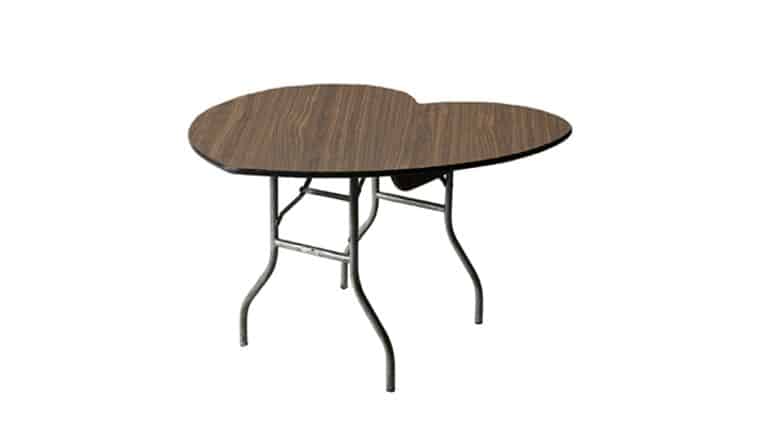 Banquet Table | Wood | Heart Shaped | 48″ | Rental