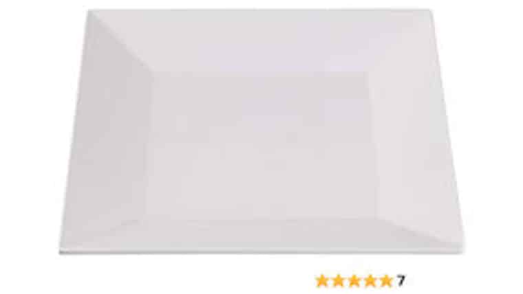 6″ x 6″ Square Plate Melamine (White) | Rental