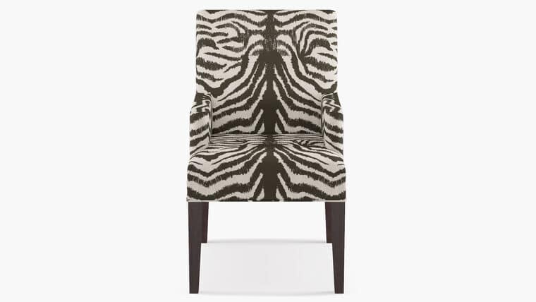 Accent Chair – Modern High-Back – Zebra | Rental Accent Chair – Modern High-Back – Zebra | Rental