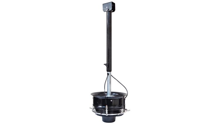 Misting – Low Pressure 12″ Black CentralMist Ceiling Mount Centrifugal Misting Fan | Rental