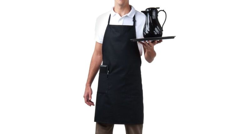 Black Full Length Bib Apron | Rental Black Full Length Bib Apron | Rental