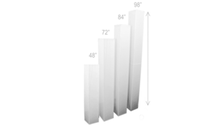 48″ Illuminated Small Acrylic Square Column | Rental 48″ Illuminated Small Acrylic Square Column | Rental