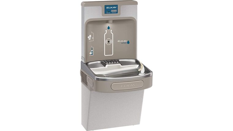 Bottle Filling Station & Single ADA Cooler, Filtered 8 GPH Light Gray 39.50 x 19.00 x 18.45 inches | Rental