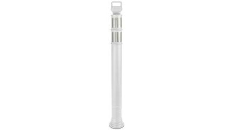 45″ White Delineator Post w/o Base Reflective Lines | Rental