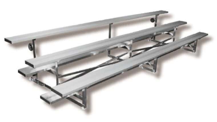3 Row Tip N Roll Portable Aluminum Bleacher (Seats 42*) – 21′ | Rental
