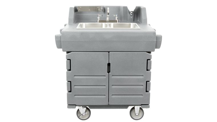 Cambro KSC402192 Granite Green CamKiosk Portable Self-Contained Hand Sink Cart – 110V | Rental