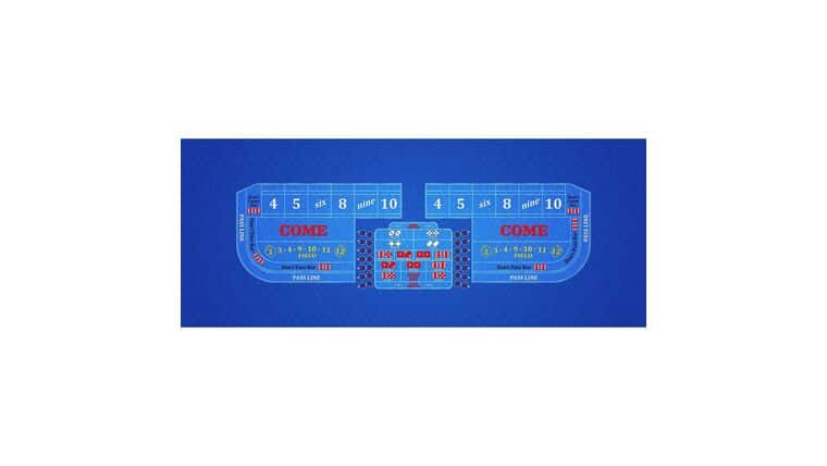 Craps – 8′ Casino Game Table Kit – Dark Blue | Rental Craps – 8′ Casino Game Table Kit – Dark Blue | Rental