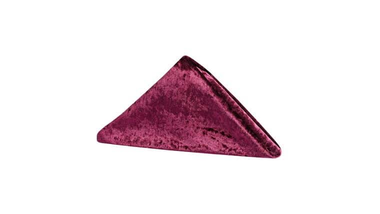 Velvet 20″x20″ Napkin – Burgundy | Rental