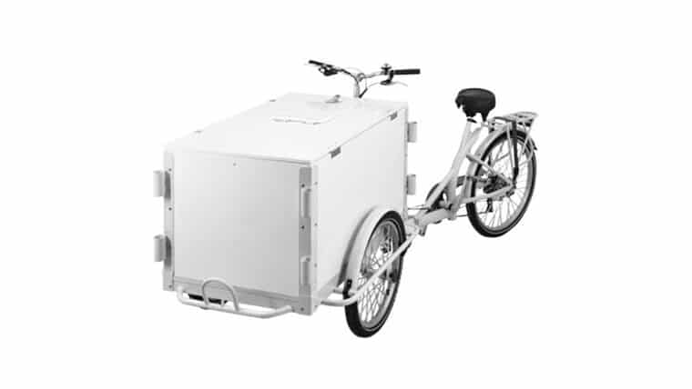 Front Load Ice Cream Tricycle Bike Cart with White Wooden Box – White | Rental