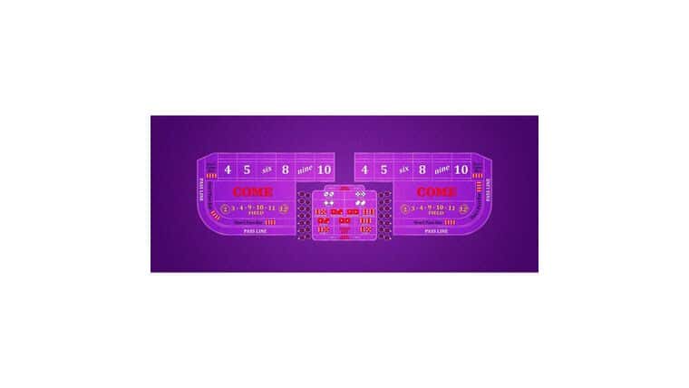 Craps – 8′ Casino Game Table Kit – Purple | Rental Craps – 8′ Casino Game Table Kit – Purple | Rental