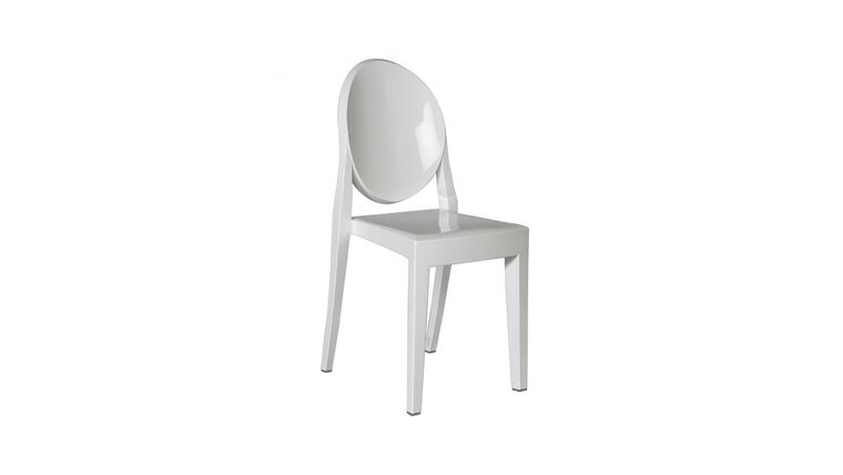 Ghost Acrylic Arm-less Chair – White | Rental