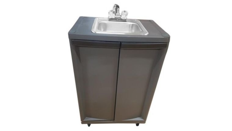 Gray Single-basin Stainless Steel Portable Sink | Rental