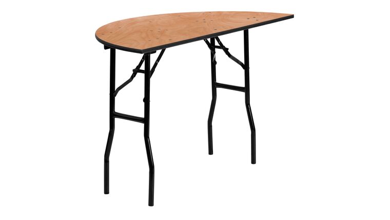 Banquet Table | Wood | Half Round| 48″ | Rental Banquet Table | Wood | Half Round| 48″ | Rental