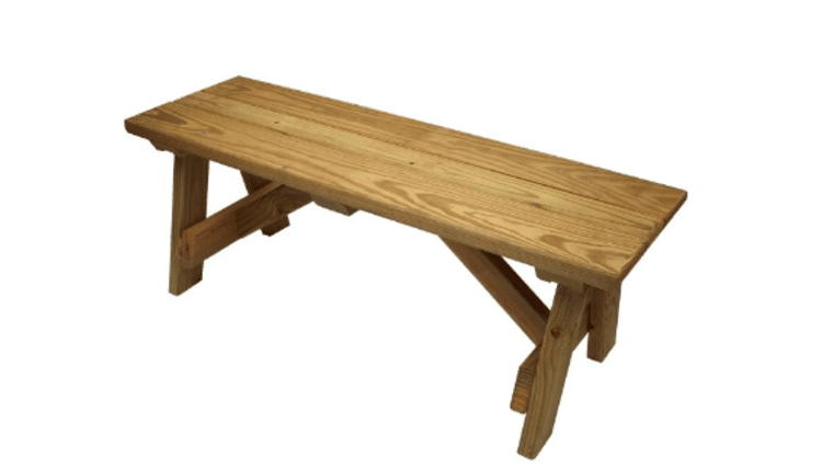 8′ A Frame Natural Wood Bench | Rental