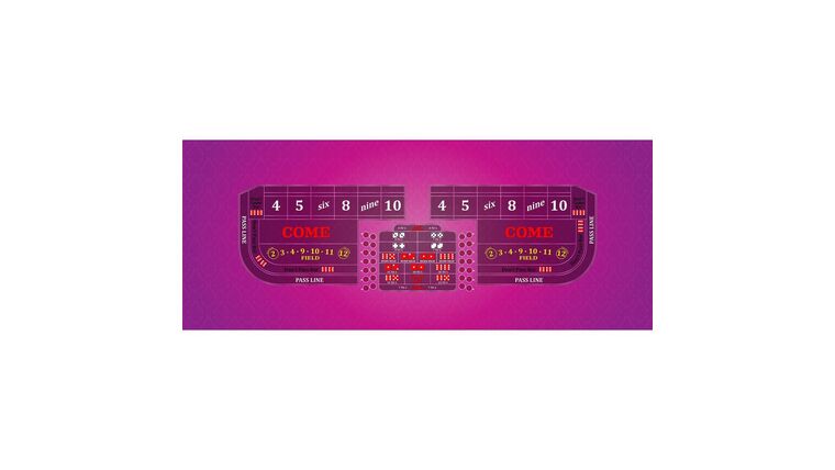 Craps – 8′ Casino Game Table Kit – Pink | Rental Craps – 8′ Casino Game Table Kit – Pink | Rental