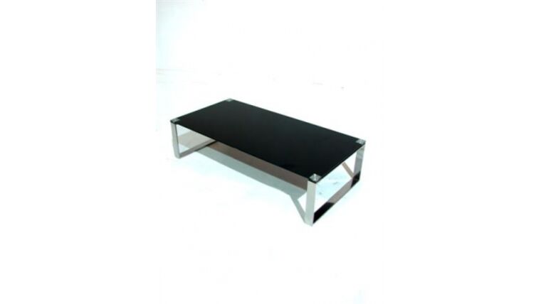 Cocktail Table – Black Glass | Rental