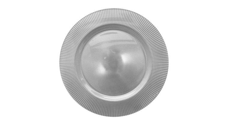 Glass Charger Plate – Silver | Rental