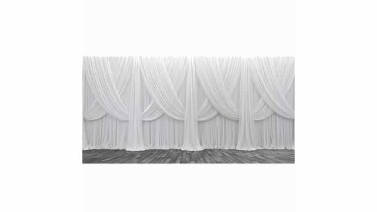 Drapery – Package – Criss-Cross Curtain 3 Panel Backdrop – 7-12′ | Rental Drapery – Package – Criss-Cross Curtain 3 Panel Backdrop – 7-12′ | Rental