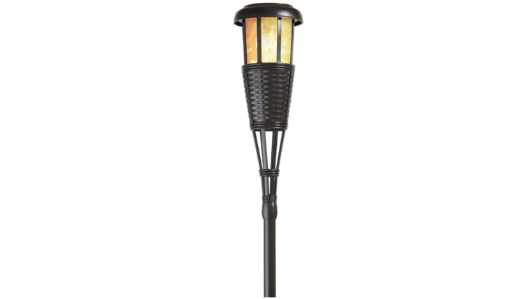 Newhouse Lighting FLTORCH4-B Solar-Powered Flickering Flame Outdoor Island Torches, 4-Pack, Dark Chocolate,Black | Rental Newhouse Lighting FLTORCH4-B Solar-Powered Flickering Flame Outdoor Island Torches, 4-Pack, Dark Chocolate,Black | Rental