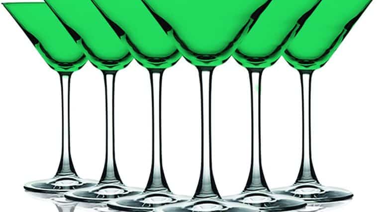 Martini Glass – Emerald Green Top Accent 10 oz Martini/Cocktail Wine Glasses – Set of 6 by TableTop King – Additional Vibrant Colors Available | Rental Martini Glass – Emerald Green Top Accent 10 oz Martini/Cocktail Wine Glasses – Set of 6 by TableTop King – Additional Vibrant Colors Available | Rental