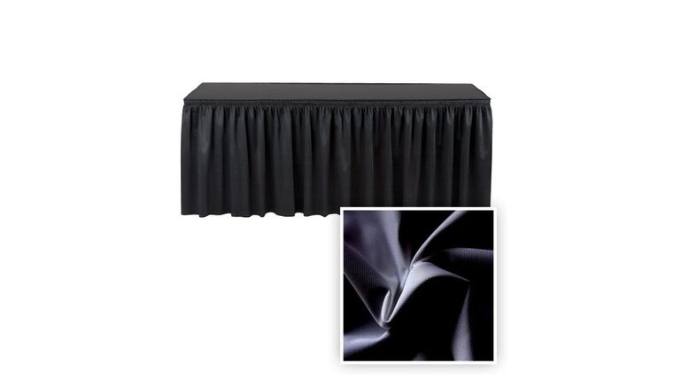 Banjo Table Skirting – 14’L x 29″H – Hunter Green | Rental