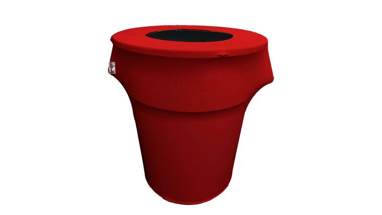Spandex Trash Can Cover for 44 Gallon – Red | Rental Spandex Trash Can Cover for 44 Gallon – Red | Rental
