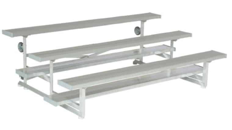 3 Row Tip N Roll Portable Aluminum Bleacher (Seats 15*) – 7.5′ | Rental 3 Row Tip N Roll Portable Aluminum Bleacher (Seats 15*) – 7.5′ | Rental