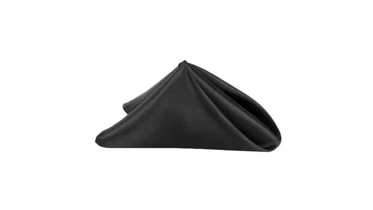 Satin Napkin 20″x20″ – Black | Rental