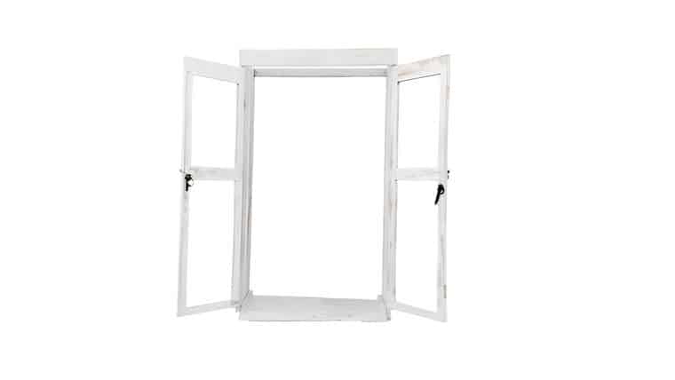 Vintage White First Look Doors | Rental