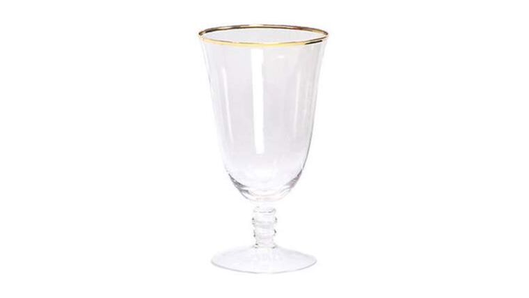 Venice Water Goblet – Gold Rim – 16 oz. | Rental