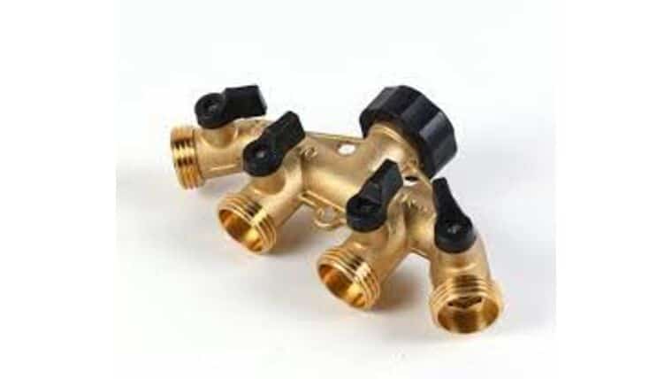 Brass 4 Way 3/4″ Hose Splitter Shut-Off Adapter | Rental Brass 4 Way 3/4″ Hose Splitter Shut-Off Adapter | Rental
