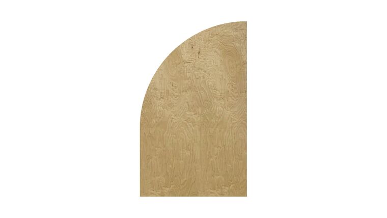 Chiara Half Arch Wall Panel – Wood 48″H x 34″W (Right Leaning) | Rental