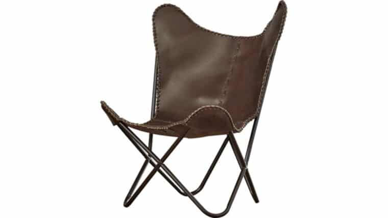 Accent Chair – Butterfly Leather Chair – Dark Brown | Rental Accent Chair – Butterfly Leather Chair – Dark Brown | Rental