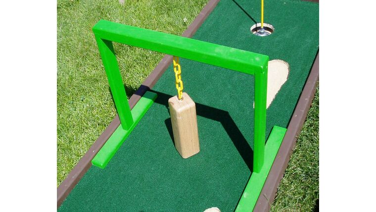 Mini Golf Swinging Block Game Obstacle | Rental Mini Golf Swinging Block Game Obstacle | Rental