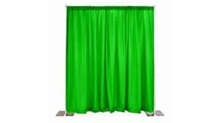 10′ x 4′ Lime Green Banjo Drape | Rental 10′ x 4′ Lime Green Banjo Drape | Rental