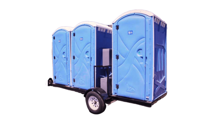 Basic – 3 Stall Portable Restroom Trailer Uniit | Rental Basic – 3 Stall Portable Restroom Trailer Uniit | Rental