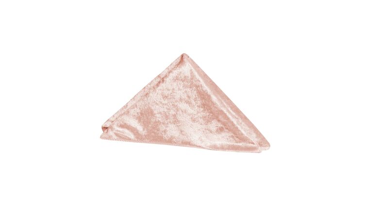 Velvet 20″x20″ Napkin – Blush/Rose Gold | Rental