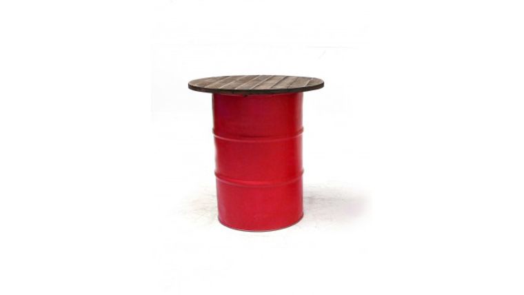 Steel Drum Cocktail Table – Red | Rental Steel Drum Cocktail Table – Red | Rental