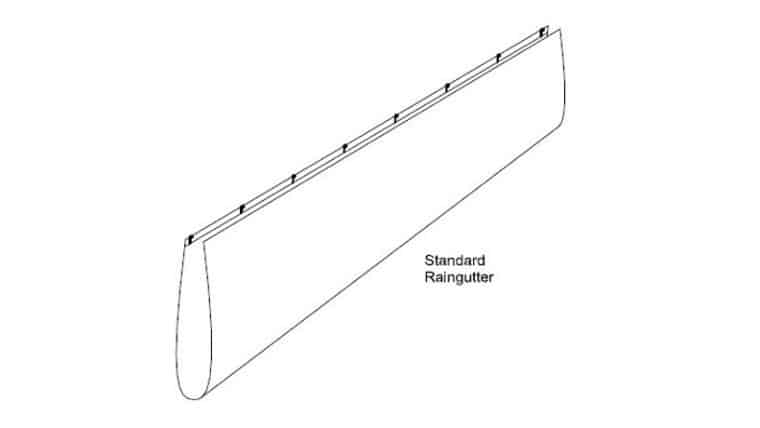 Rain Gutter – 10′ Frame Tent Style – White | Rental Rain Gutter – 10′ Frame Tent Style – White | Rental