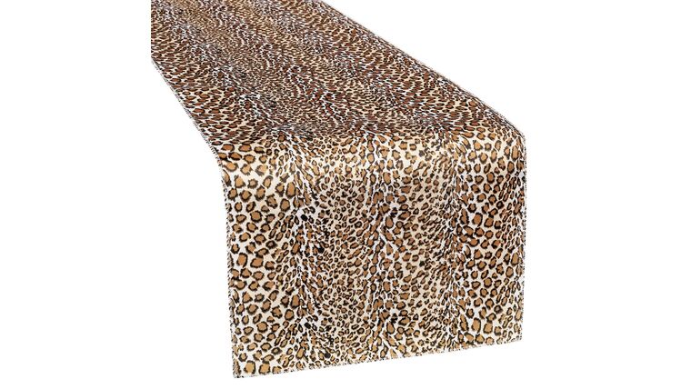Satin Table Runner – Leopard | Rental Satin Table Runner – Leopard | Rental