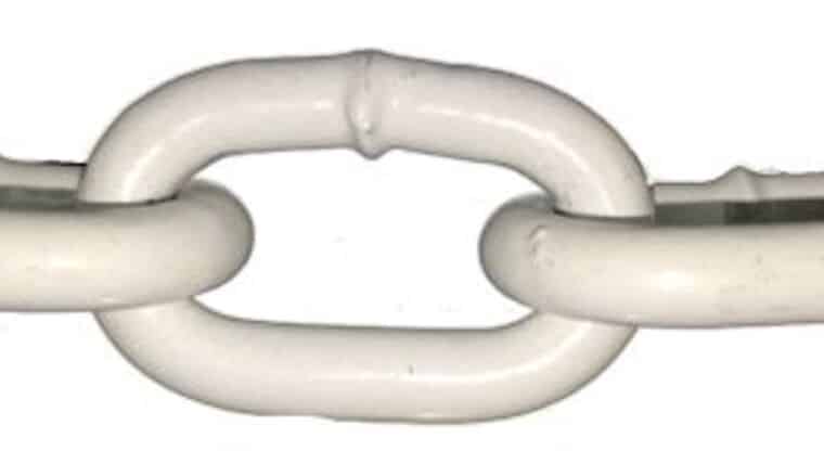 20′ Powder Coated Metal Stanchion Chain – White | Rental 20′ Powder Coated Metal Stanchion Chain – White | Rental